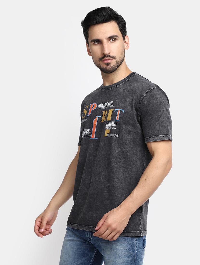 men grey regular fit printed t-shirt - 20672089 -  Standard Image - 1