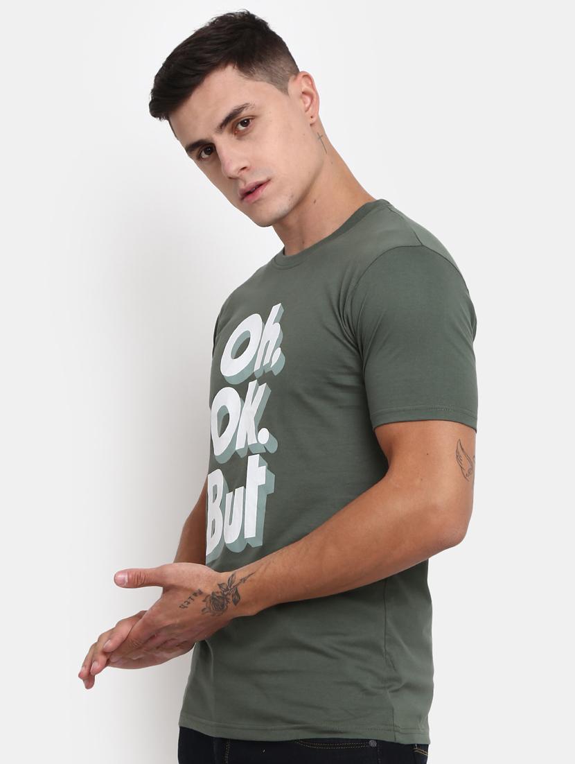 green front printed regular t-shirt - 20672447 - Standard Image - 1