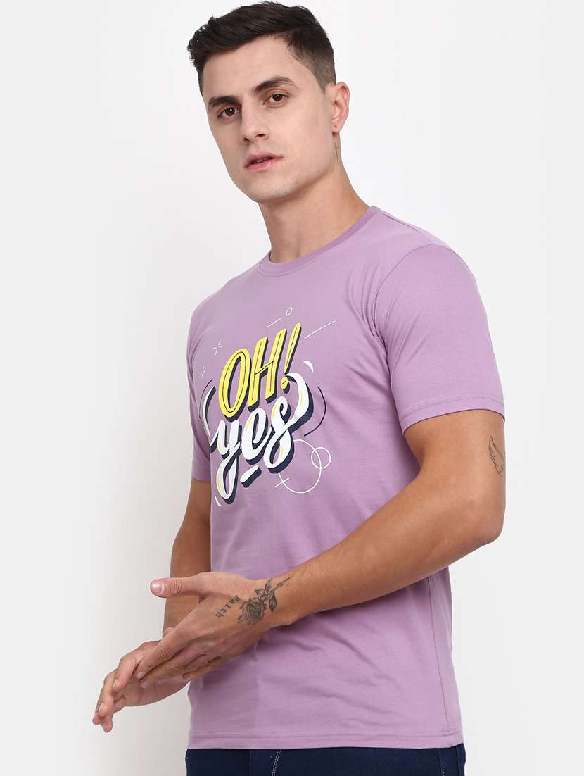 lavender front printed regular t-shirt - 20672451 -  Standard Image - 1