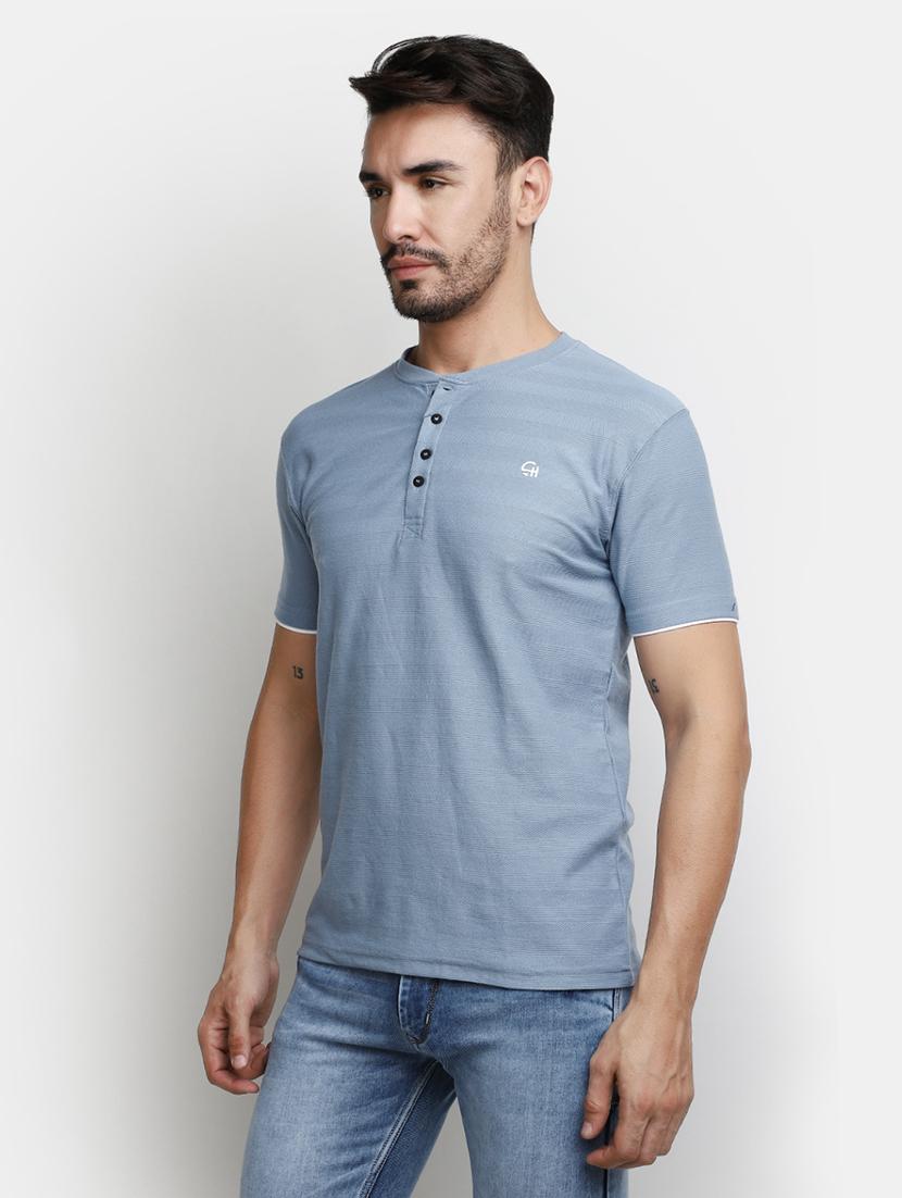 men short sleeve henley neck t-shirt - 20672778 - Standard Image - 1