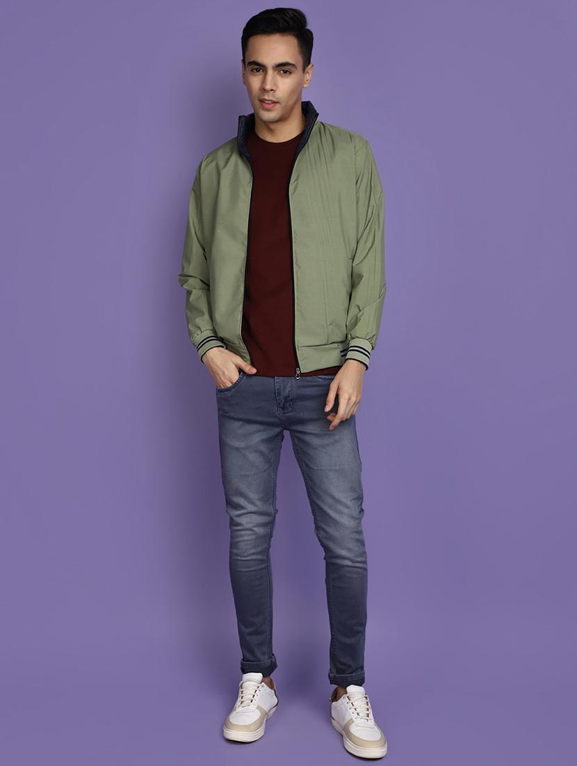 green cotton casual jacket - 20673538 - Standard Image - 4