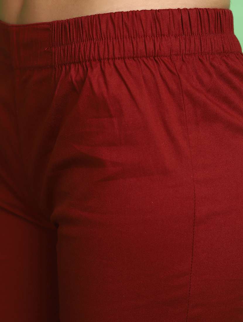 women mid rise solid tapered pant - 20675061 -  Standard Image - 4