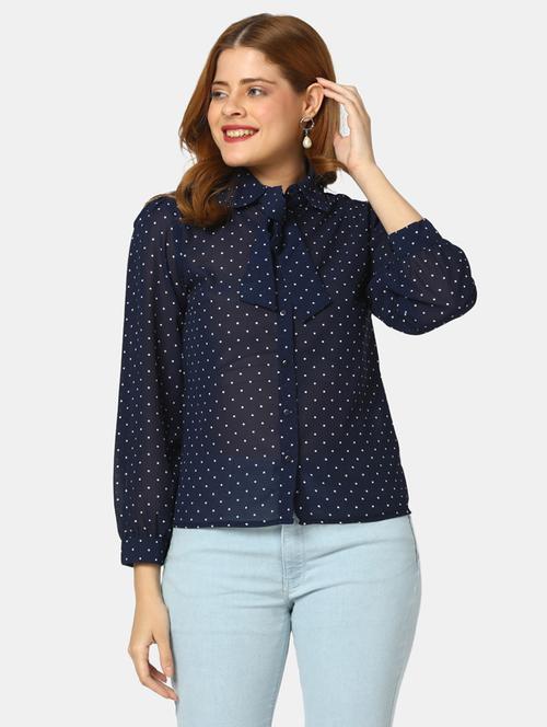 blue cotton a line top - 20681958 -  Standard Image - 0
