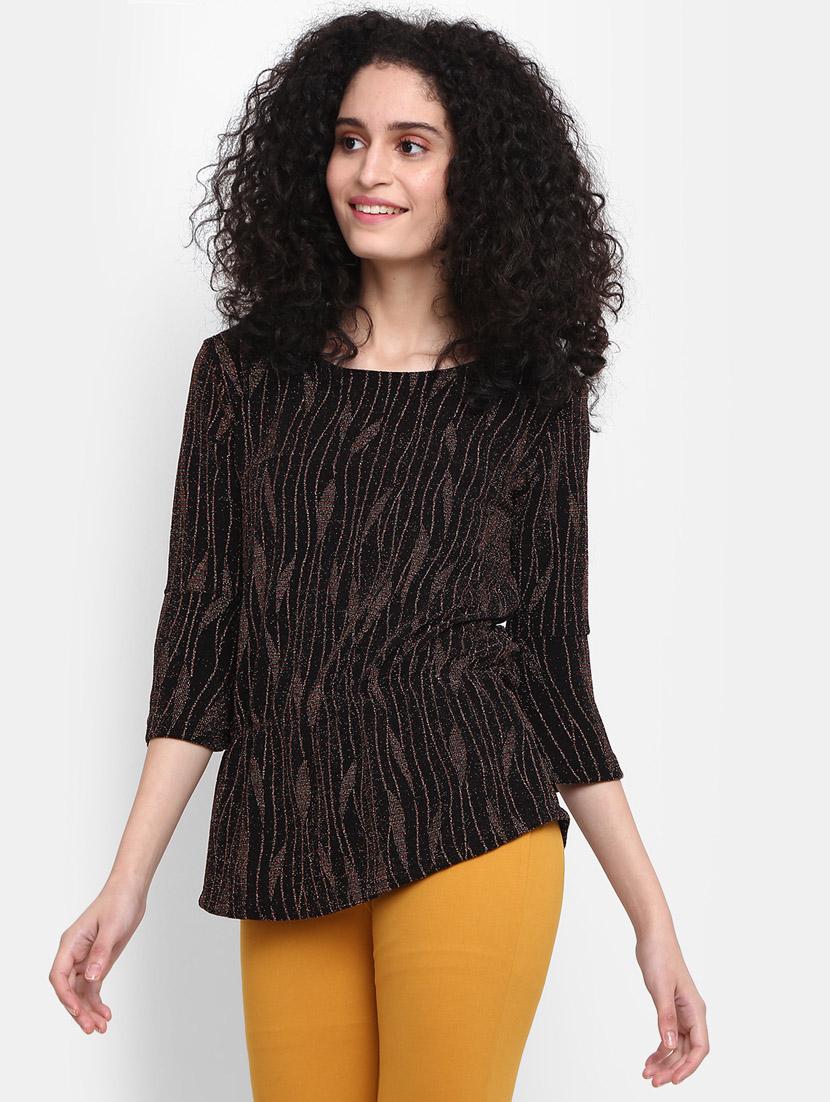 brown cotton regular top - 20681966 - Standard Image - 1