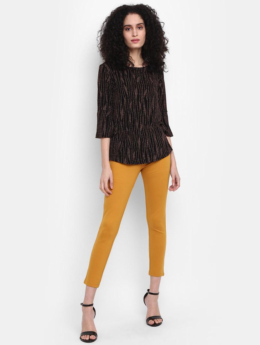 brown cotton regular top - 20681966 - Standard Image - 4
