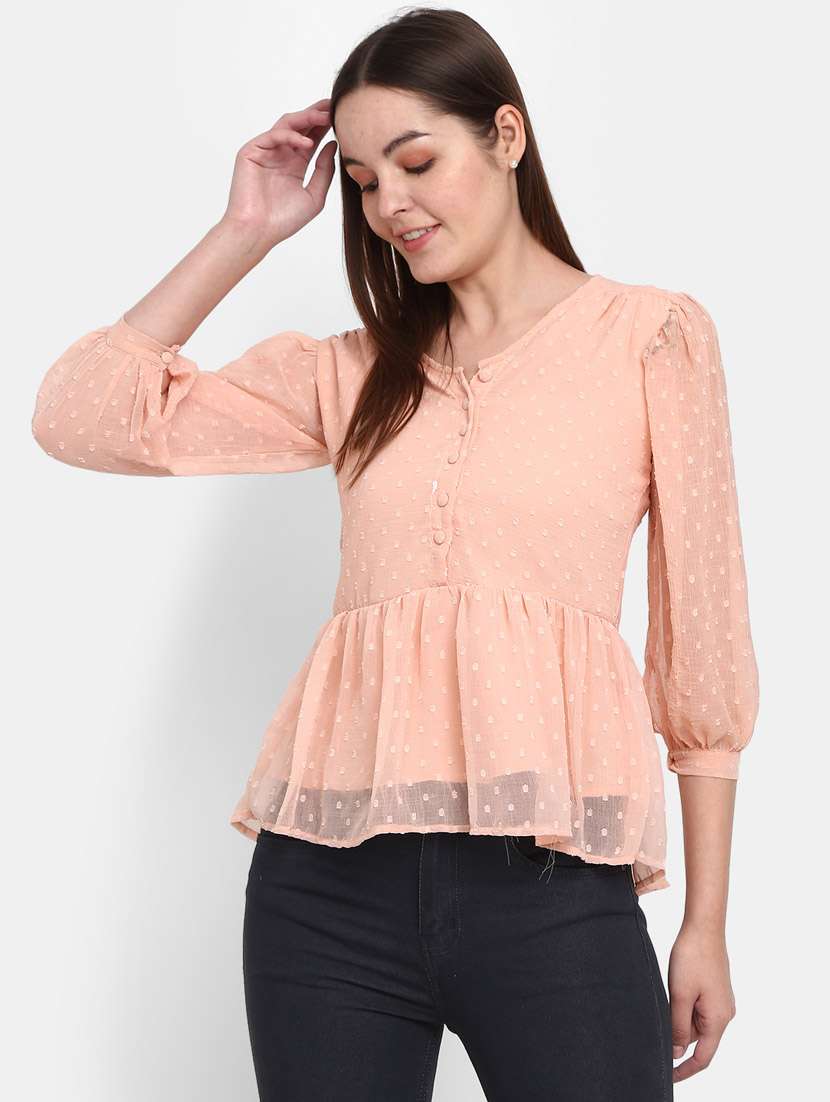 pink cotton a line top