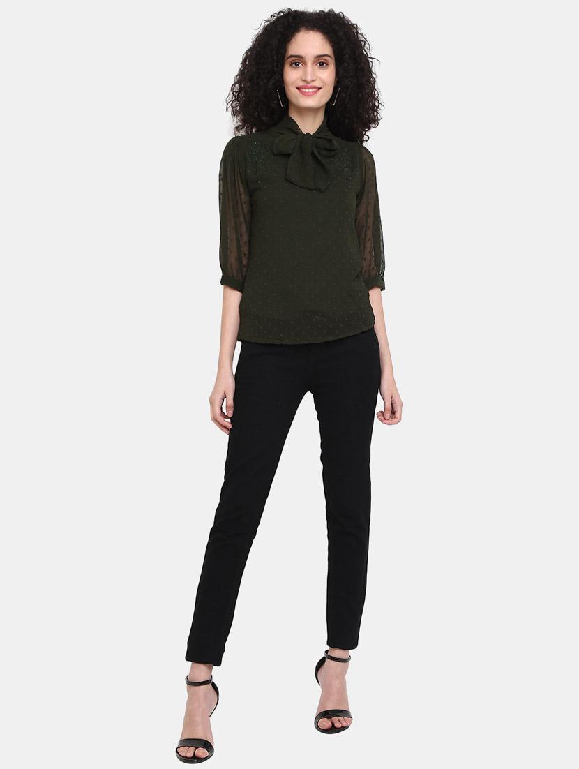 women tie up neck top - 20681981 - Standard Image - 4