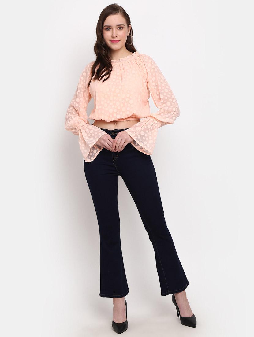 pink cotton a line top - 20681988 - Standard Image - 4