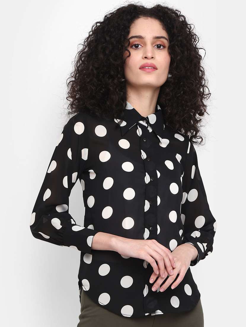 black cotton shirt top - 20682000 -  Standard Image - 1