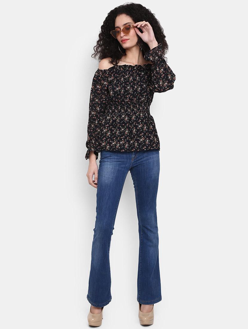 black cotton a line top - 20682010 - Standard Image - 4