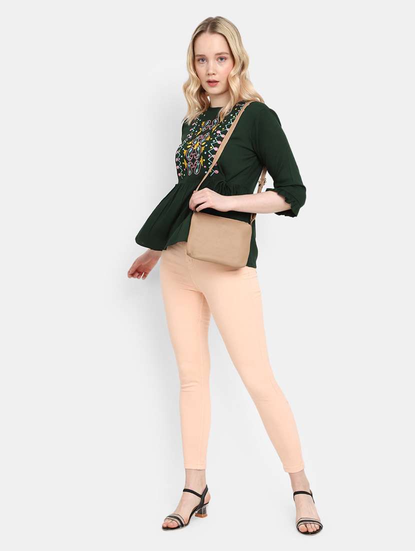 green rayon a line top - 20682072 -  Standard Image - 4