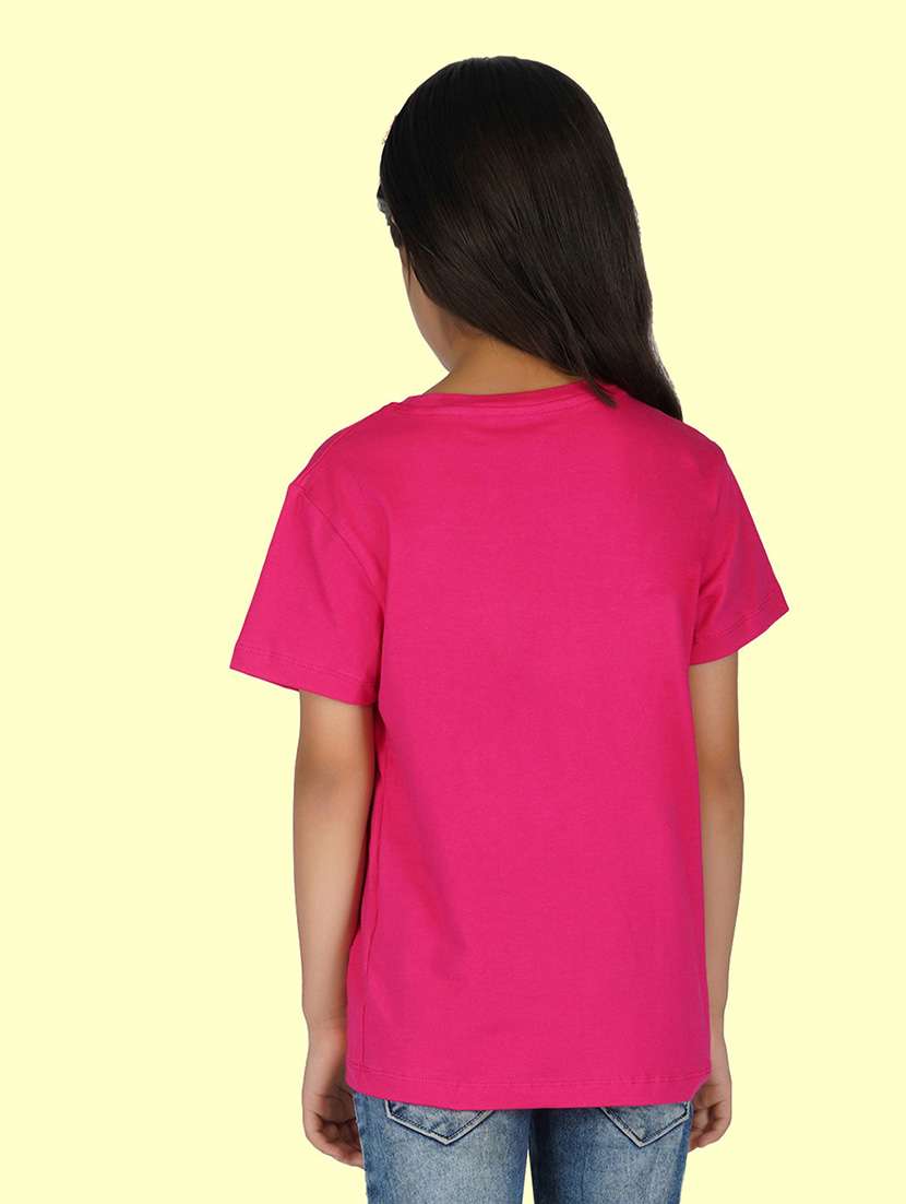 girl round neck graphic print tee - 20683077 -  Standard Image - 1