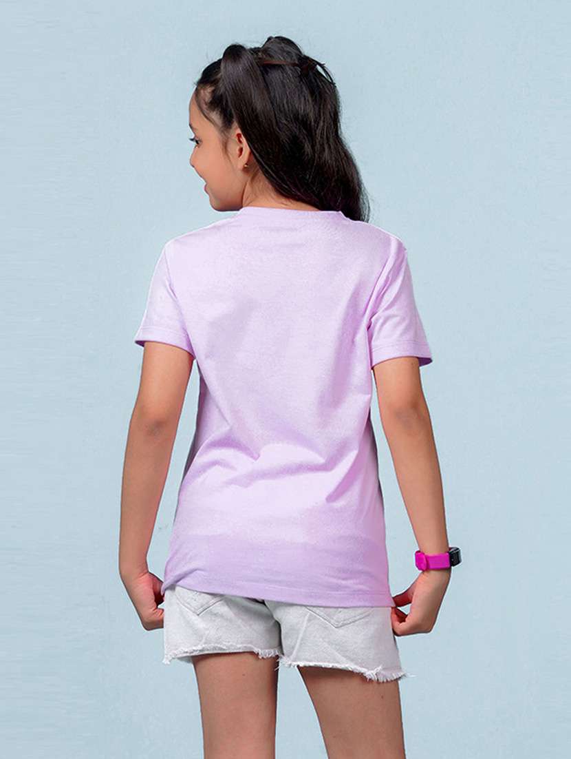 kids lavender placement print round neck t-shirt - 20683110 -  Standard Image - 1
