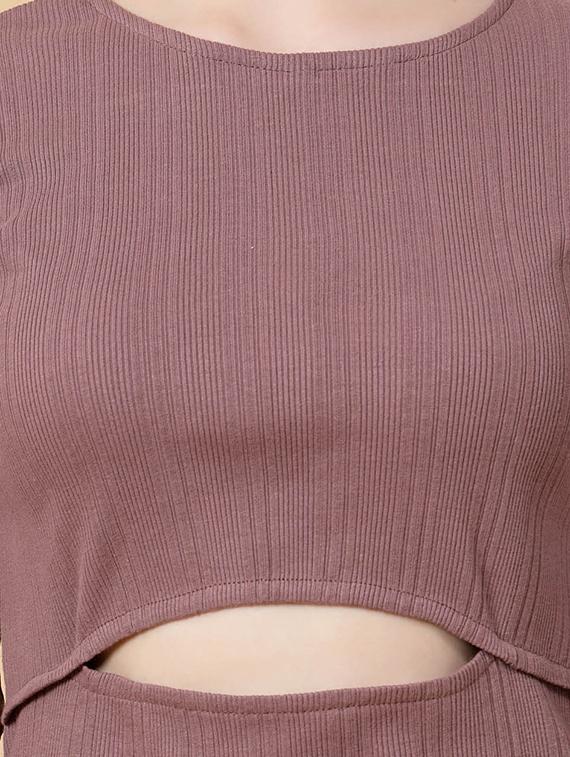 women solid long sleeves bodycon dress - 20683121 - Standard Image - 4
