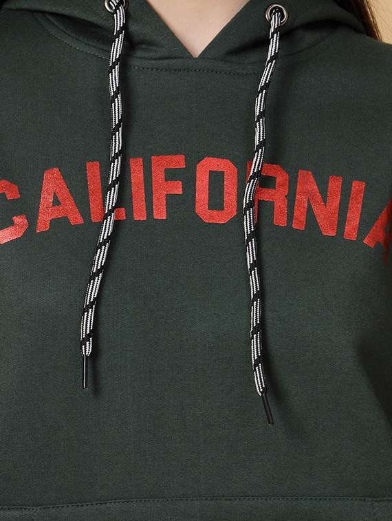 green typographic long sleeve sweatshirt - 20683127 -  Standard Image - 4