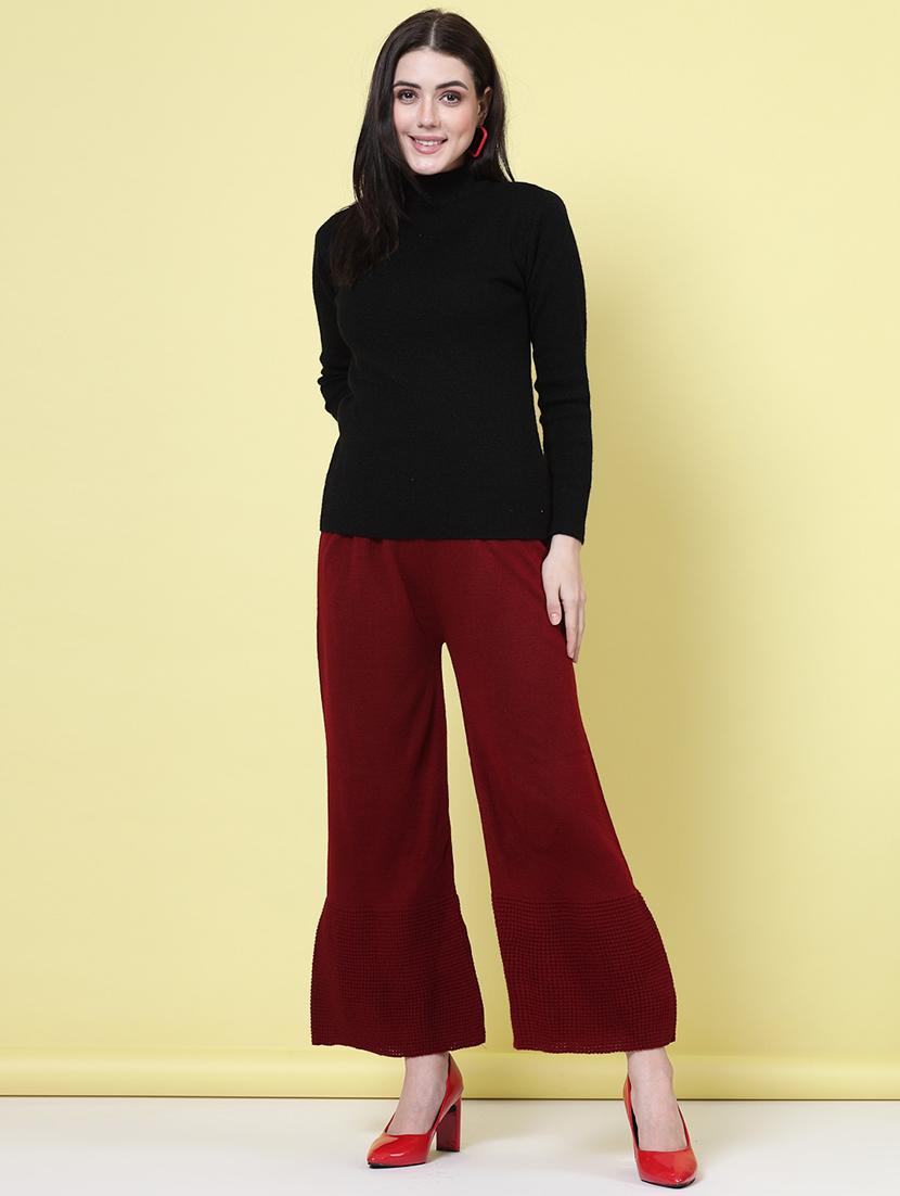 women pack of 2 multicolored solid palazzos - 20683192 -  Standard Image - 4