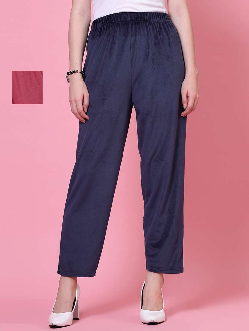 women set of 2 multicolored full length palazzos