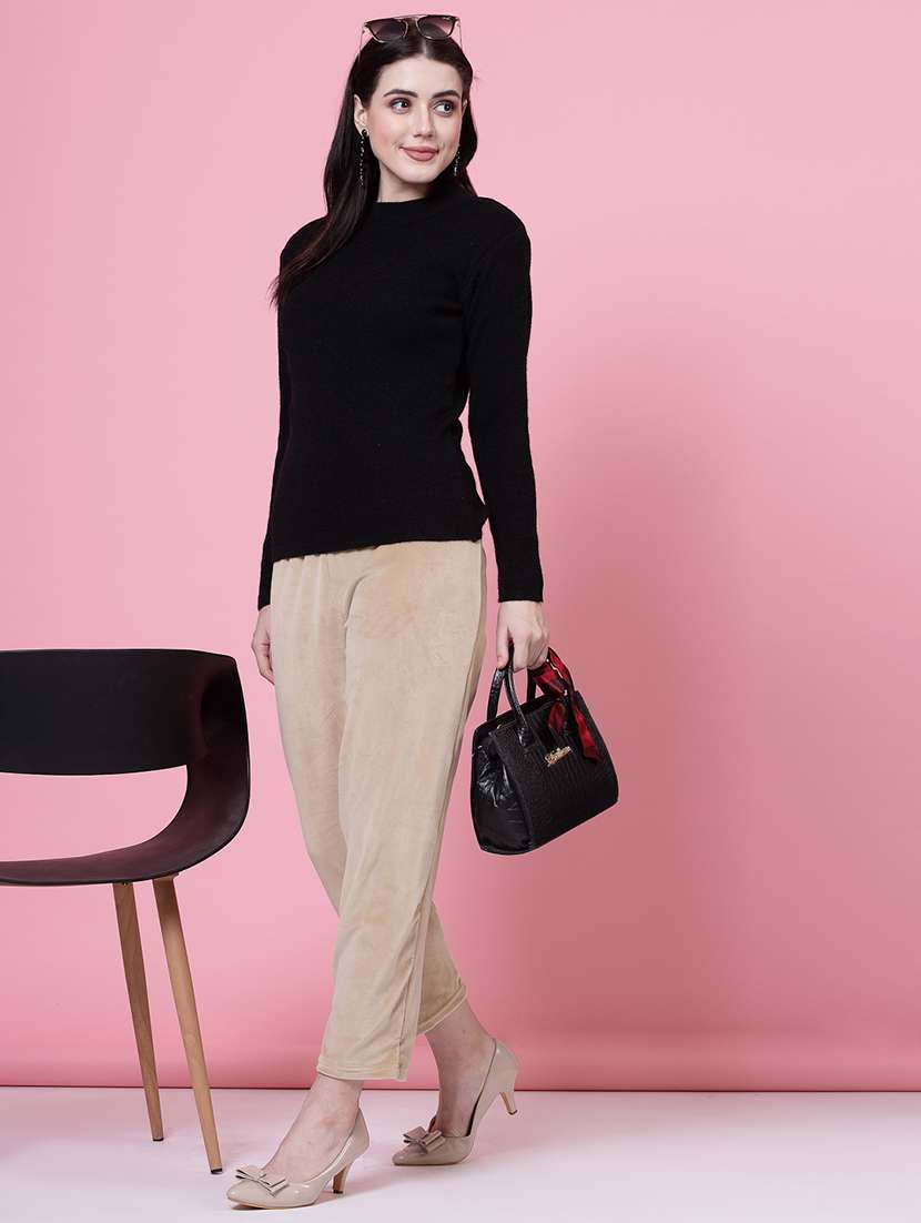 women pack of 2 multicolored solid palazzos - 20683200 -  Standard Image - 4