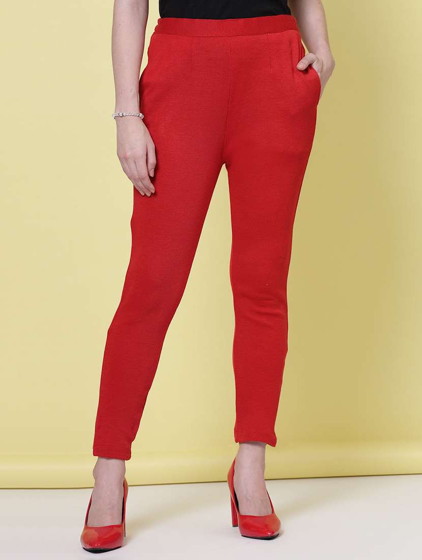 set of 2 solid flat front trouser - 20683278 -  Standard Image - 1