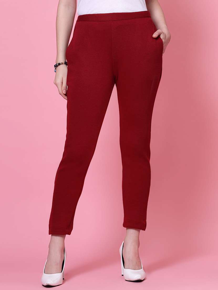 set of 2 solid flat front trouser - 20683284 -  Standard Image - 1