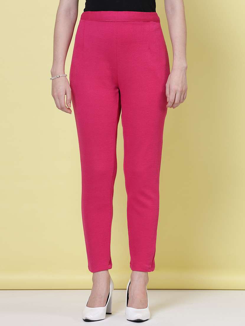 women set of 2 mid-rise multicolored full length trouser - 20683286 -  Standard Image - 1