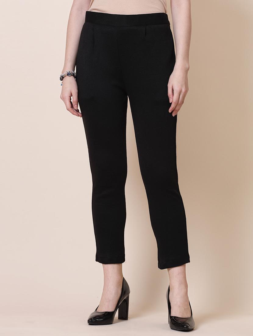 set of 2 solid flat front trouser - 20683287 - Standard Image - 1