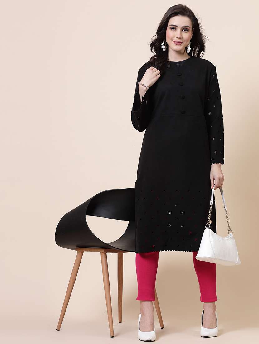 women set of 2 mid-rise multicolored full length leggings - 20683315 -  Standard Image - 4