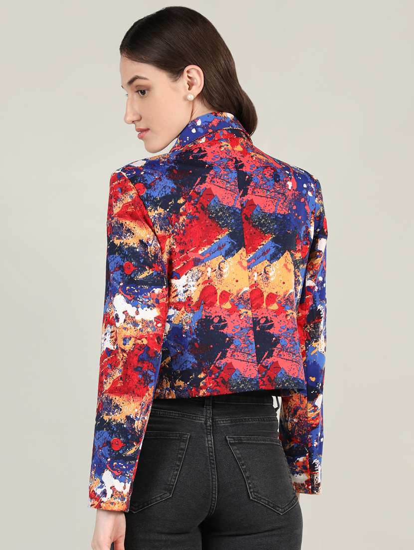 women multi color full sleeve casual blazer - 20683839 -  Standard Image - 1