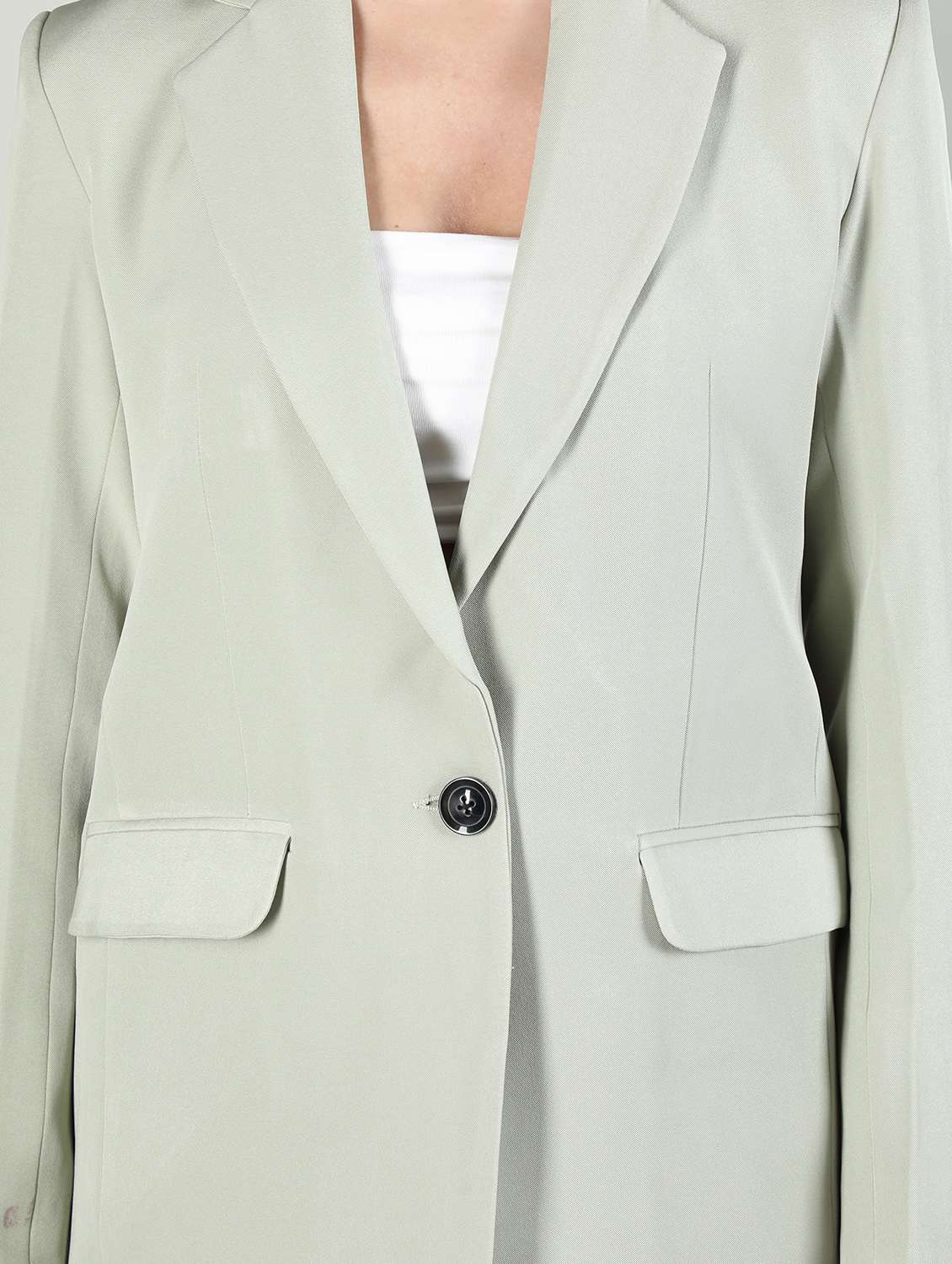 women solid single breasted blazer - 20683873 -  Standard Image - 4