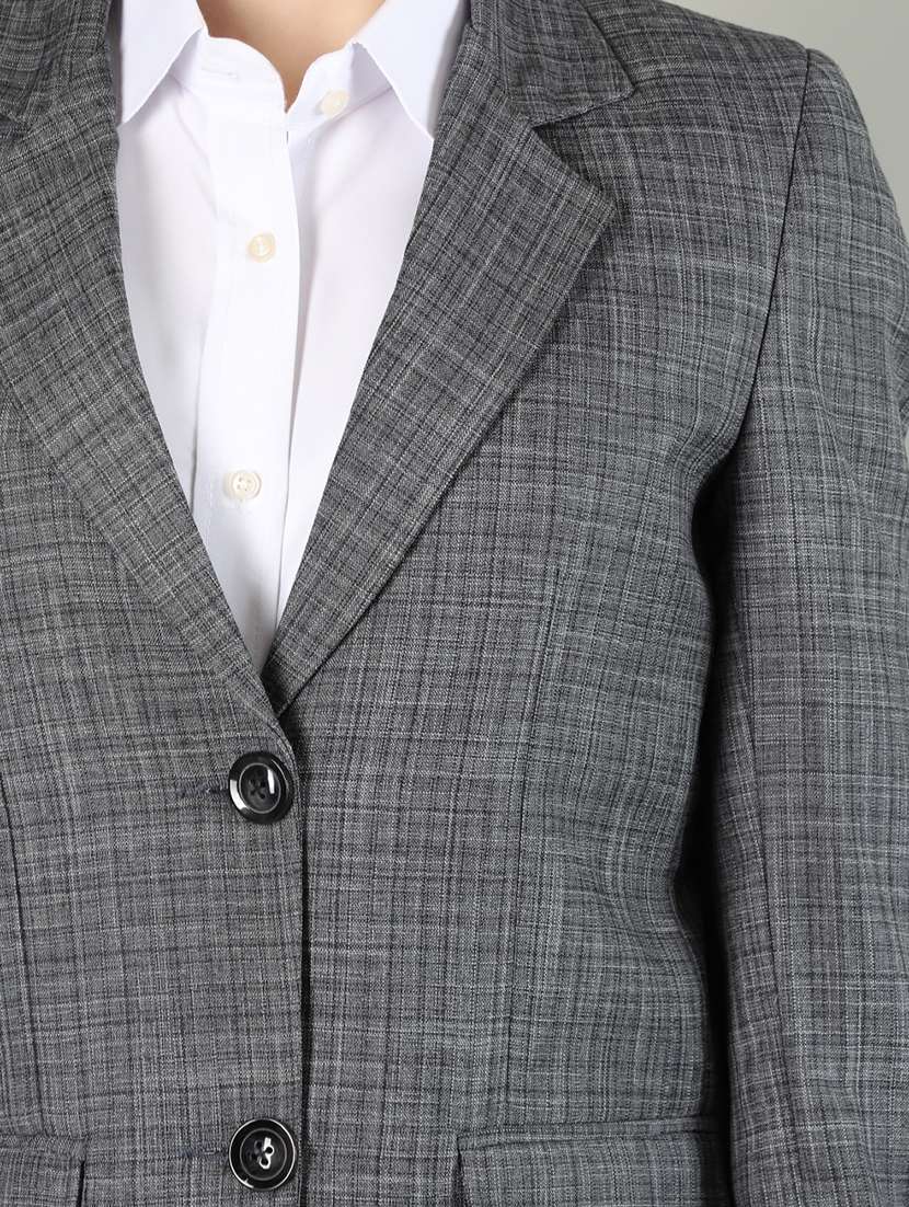 grey checked formal blazer - 20683879 -  Standard Image - 4