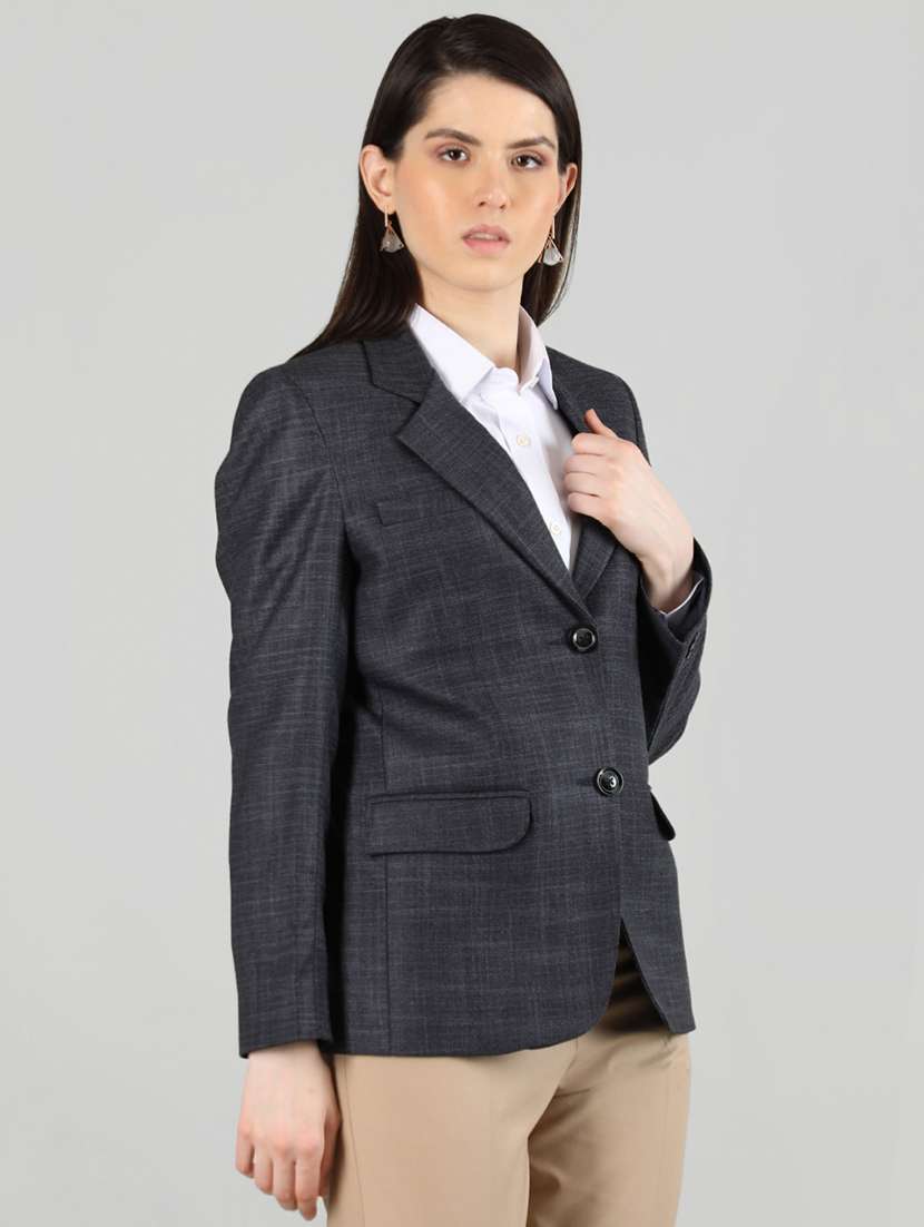 grey checked formal blazer - 20683882 -  Standard Image - 1