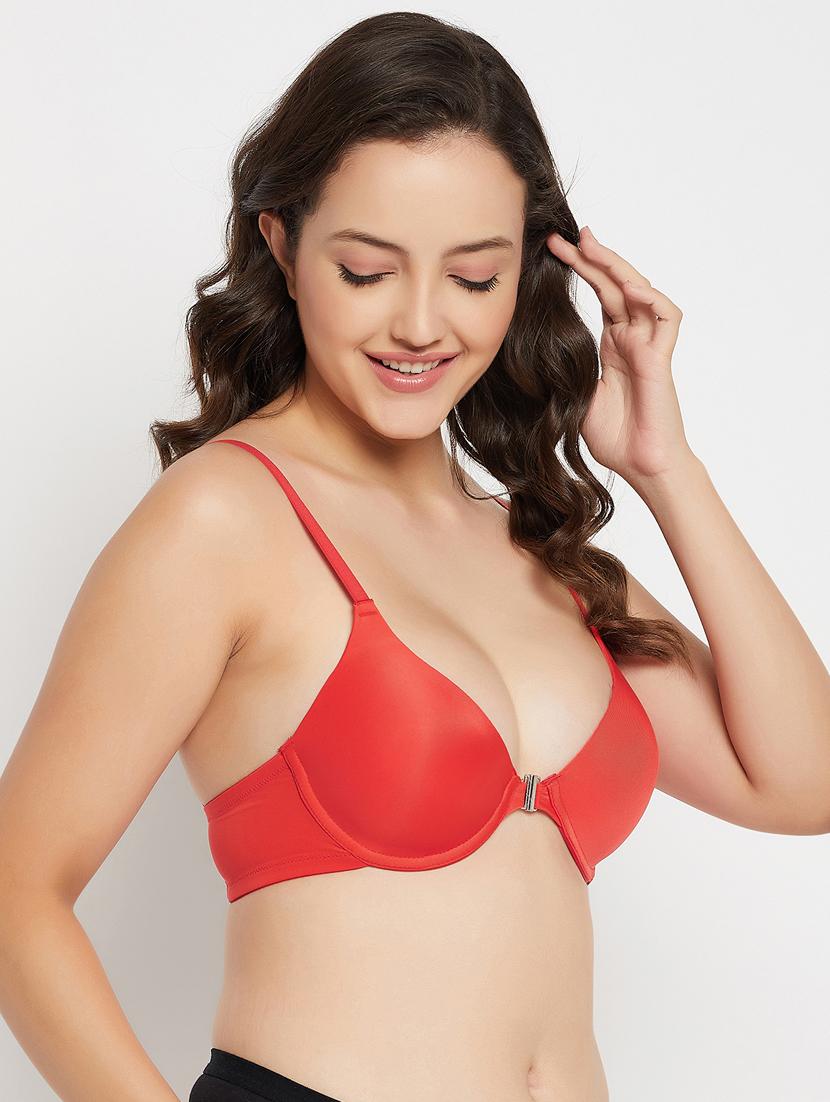 red polyamide regular bra - 20684173 - Standard Image - 1