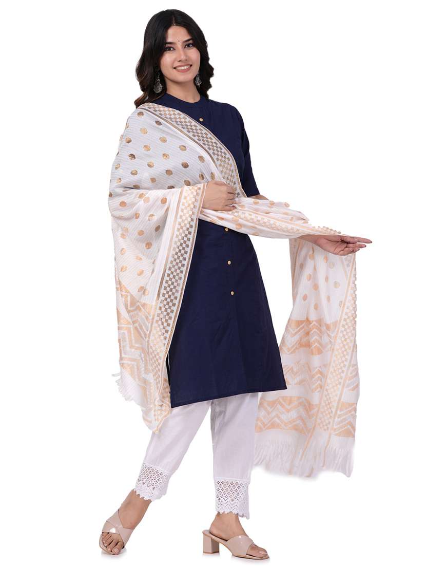 women navy blue mandarin neck suit set - 20685841 - Standard Image - 1