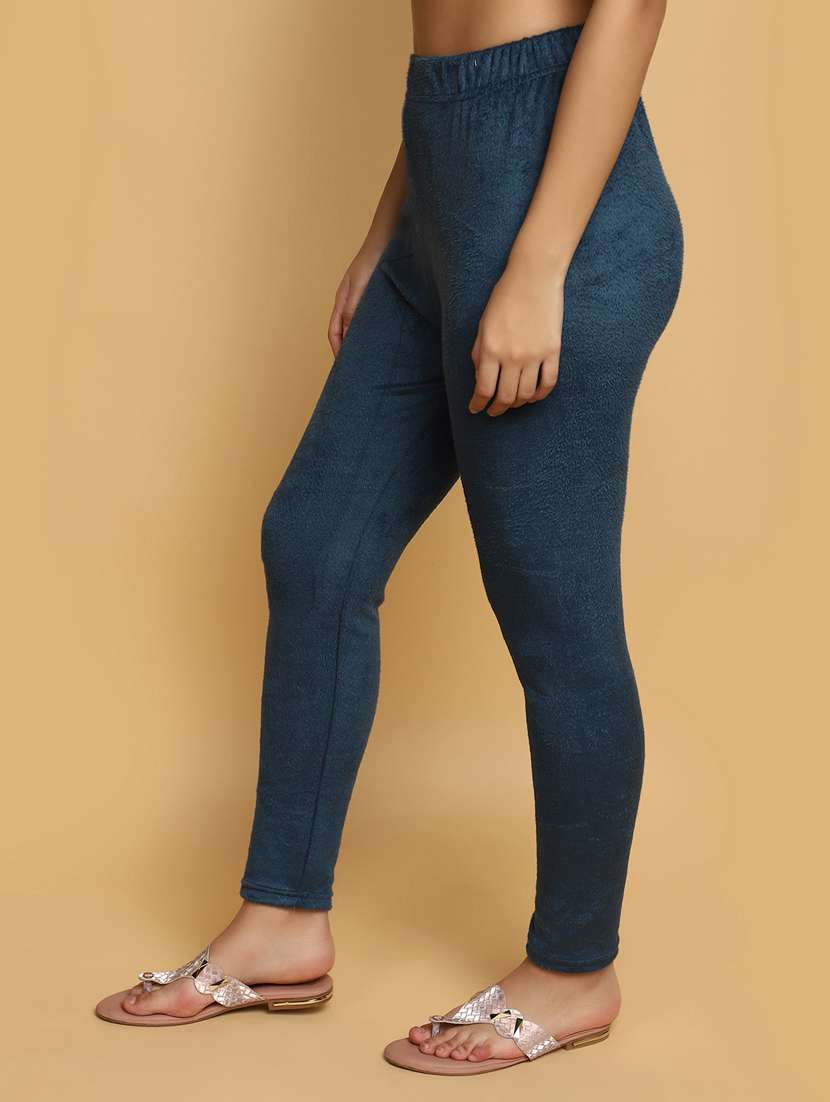 women solid full length woolen legging - 20685852 -  Standard Image - 1