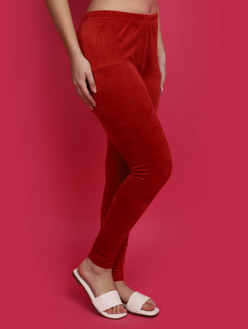 women solid full length legging - 20685860 -  Standard Image - 1
