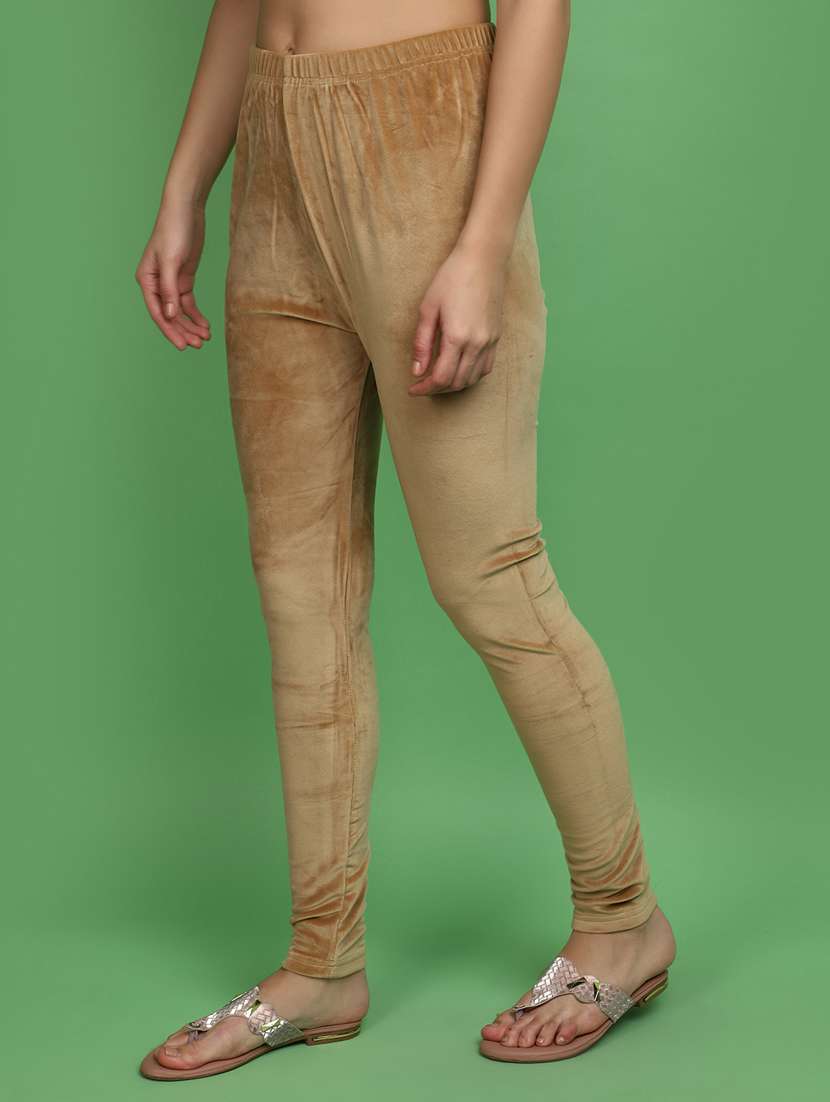 women solid full length legging - 20685866 -  Standard Image - 1