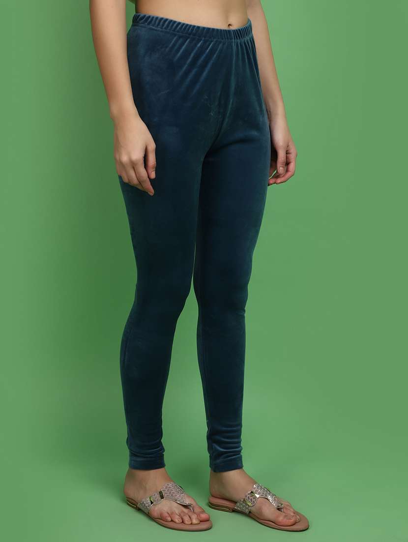 women solid full length legging - 20685869 -  Standard Image - 1