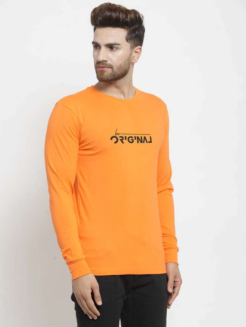 men round neck chest print t-shirt - 20685874 -  Standard Image - 1