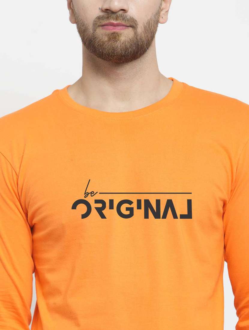 men round neck chest print t-shirt - 20685874 -  Standard Image - 4