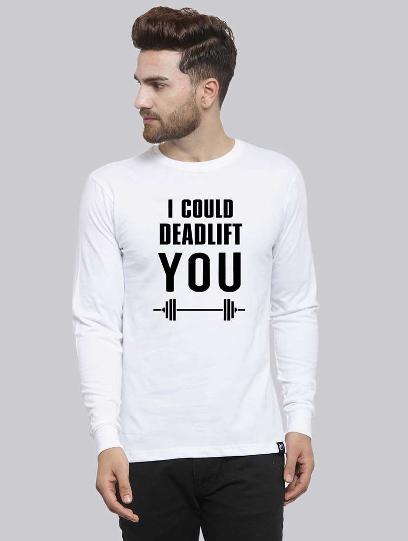 men round neck front print t-shirt