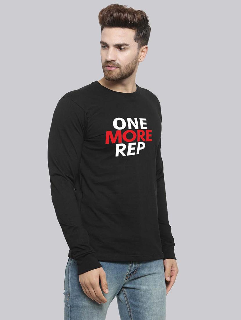 men round neck front print t-shirt - 20685890 - Standard Image - 1