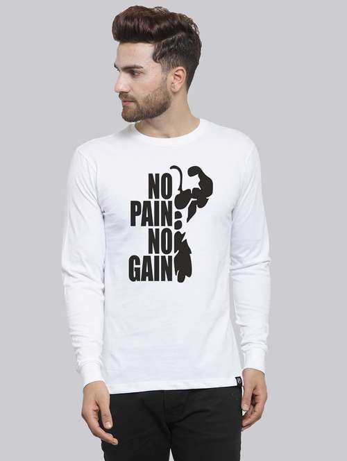men round neck front print t-shirt - 20685893 -  Standard Image - 0