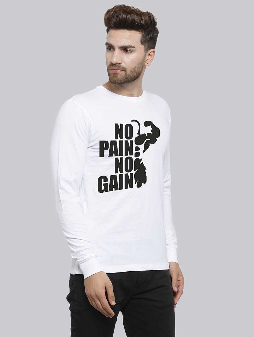 men round neck front print t-shirt - 20685893 -  Standard Image - 1