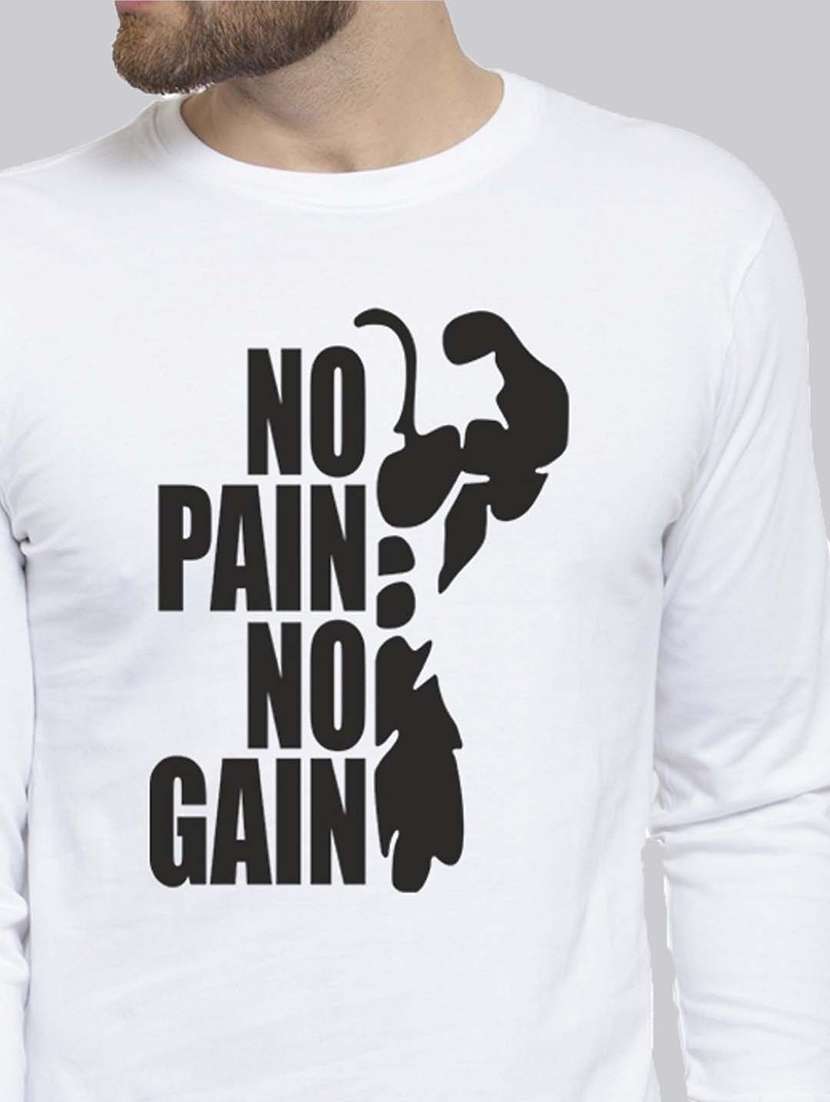 men round neck front print t-shirt - 20685893 - Standard Image - 4