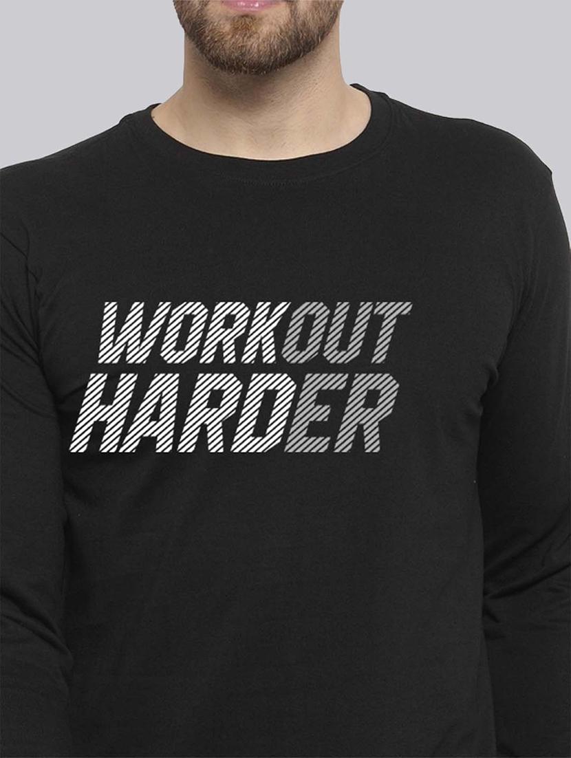 men black typographic full sleeve regular t-shirt - 20685897 - Standard Image - 4