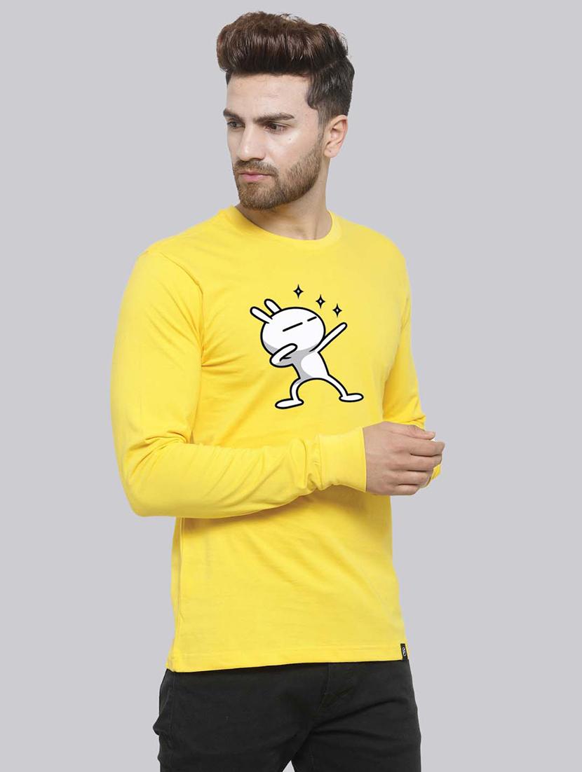 men round neck chest print t-shirt - 20685903 -  Standard Image - 1