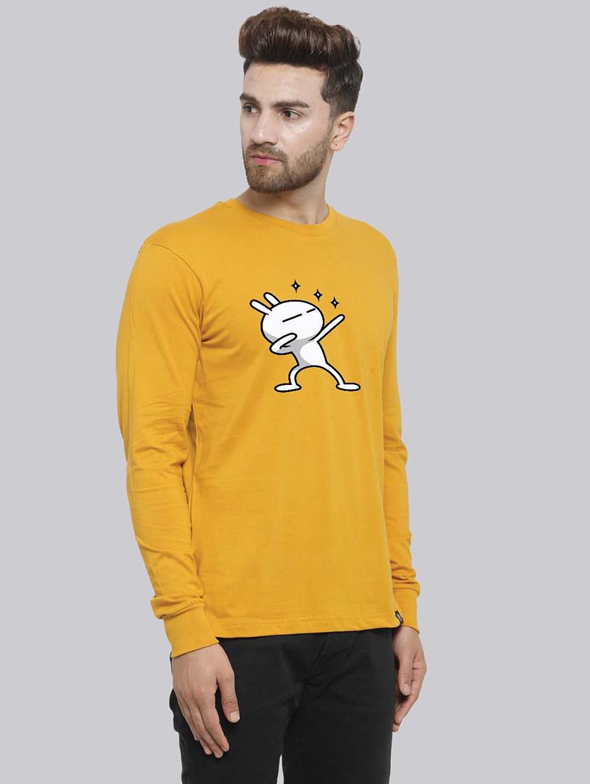 men round neck chest print t-shirt - 20685906 - Standard Image - 1