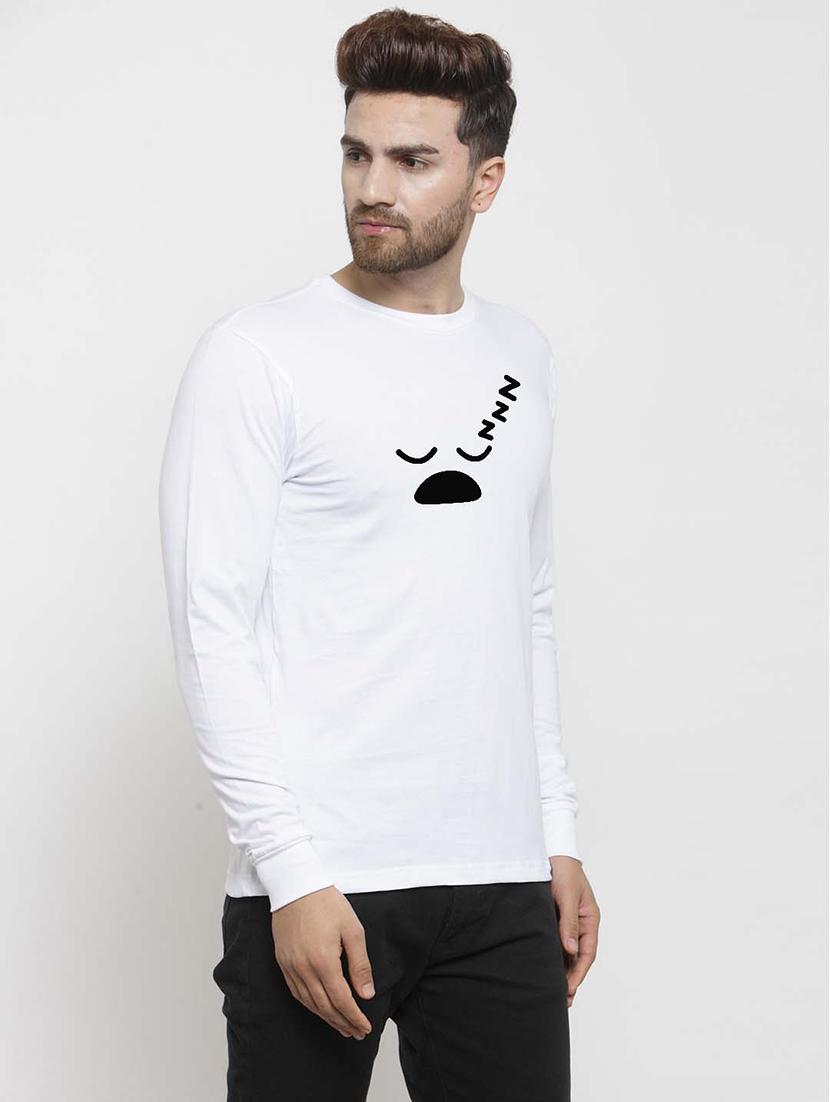 men round neck chest print t-shirt - 20685912 - Standard Image - 1