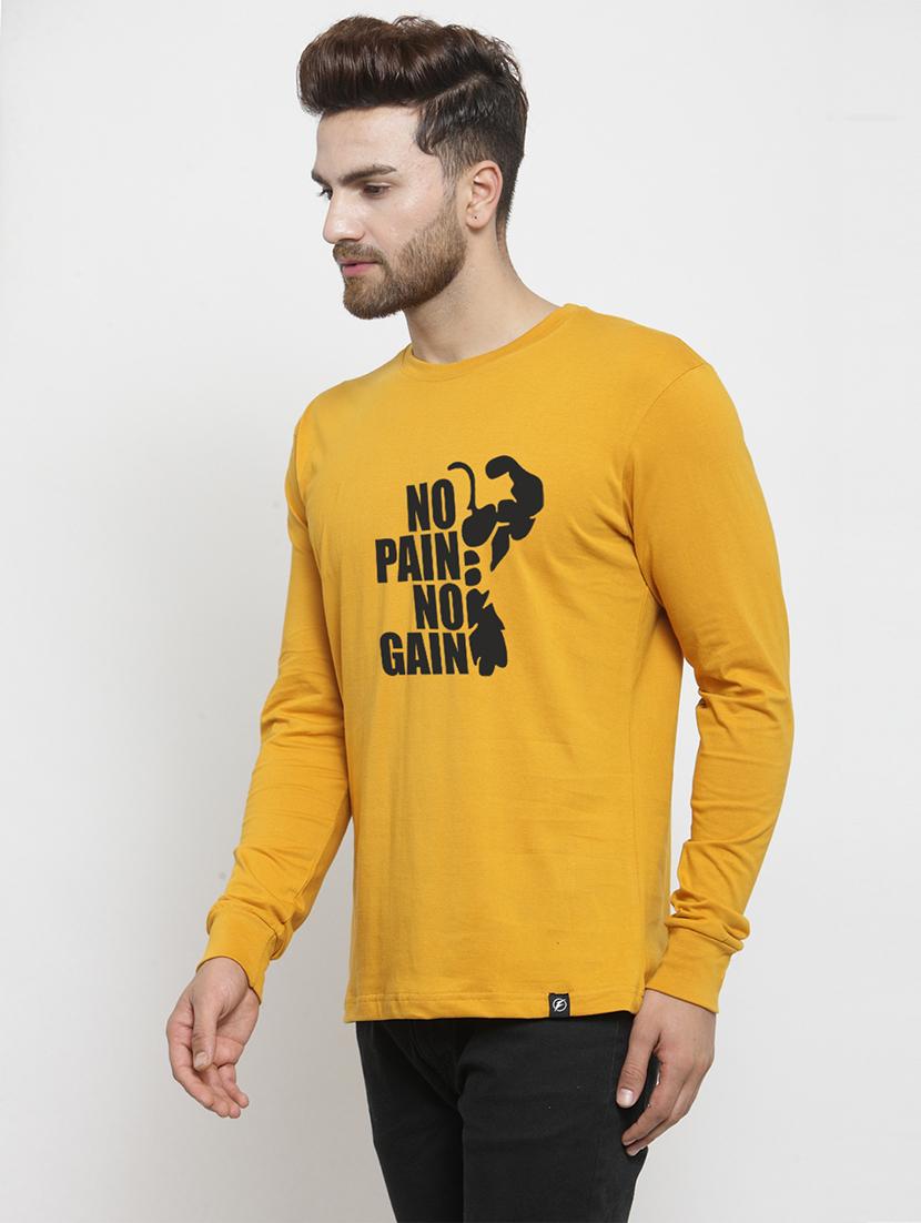 men round neck front print t-shirt - 20685919 - Standard Image - 1