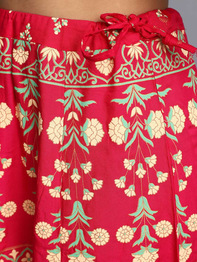 women pink round neck kurta sharara set with dupatta - 20686096 -  Standard Image - 4